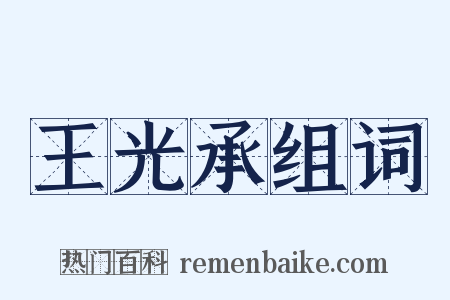 王光承组词是什么意思的图片